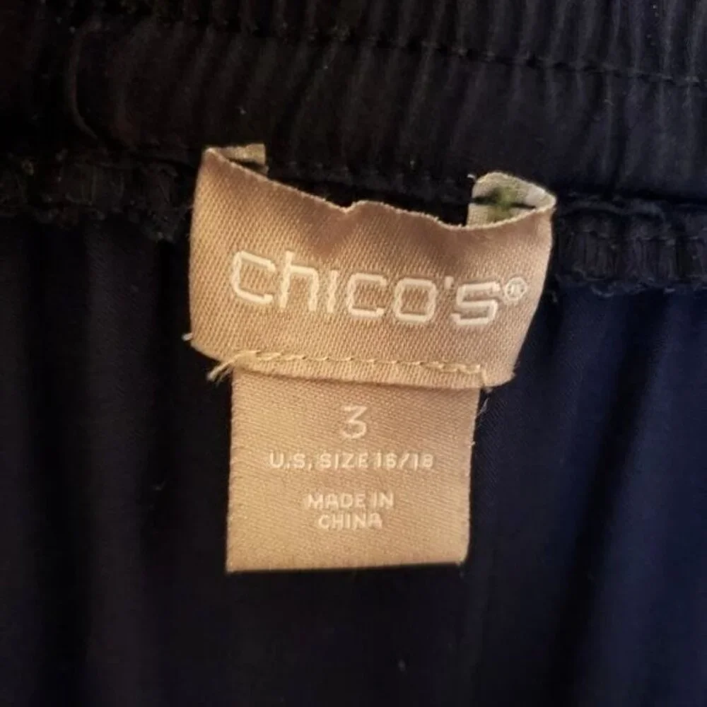 Chico's Rayon Blend Lightweight Blue Maxi Skirt w/Side Slit Chicos Sz 3/XL EUC